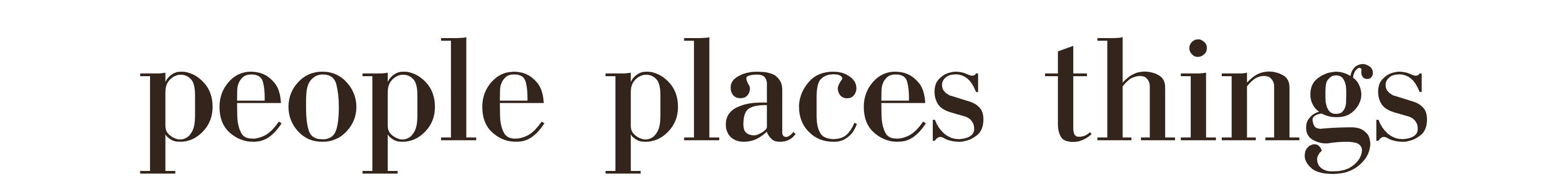 People Places Things